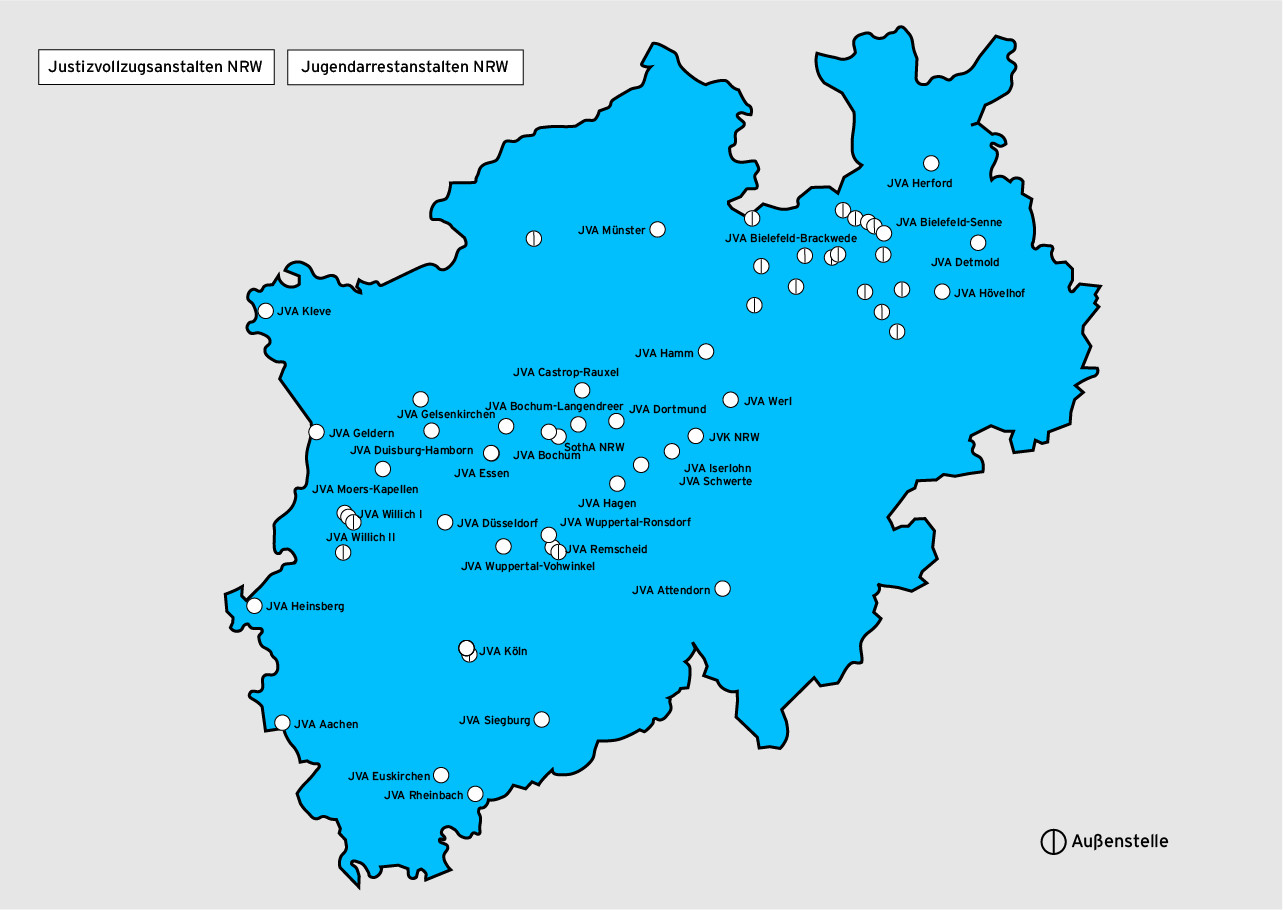 Justizvollzugsanstalten und Jugendarrestanstalten
