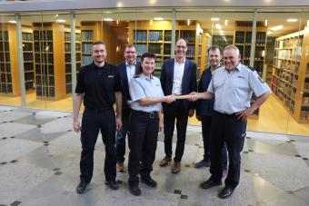 Foto der Staffelstabübergabe