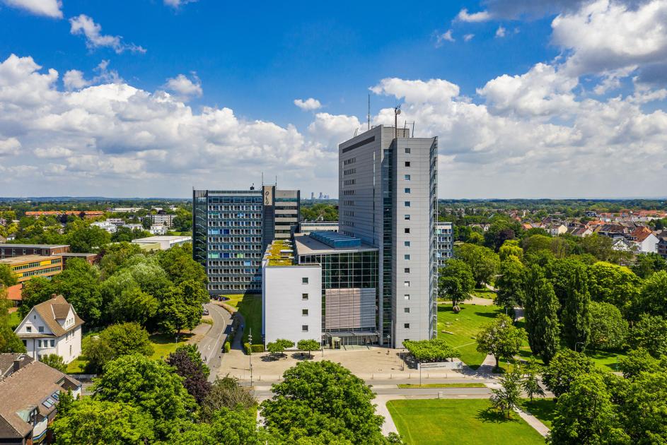 Luftbildaufnahme mit Drohne vom Oberlandesgericht Hamm