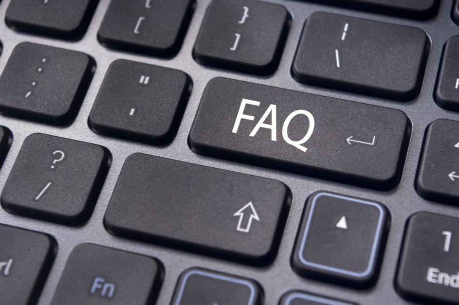 FAQ Taste auf einer Tastatur
