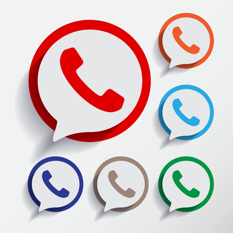 Telefonhörer Sprechblasen