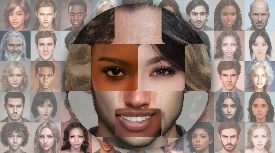 Integration Fotokollage Gesichter