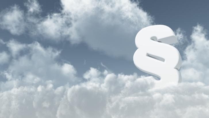 Wolken mit Paragrafen-Zeichen